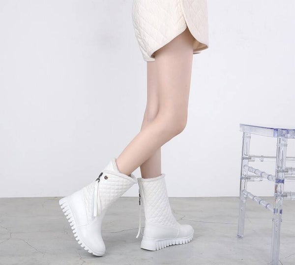 Winterstiefel „White Cozy Quilted“
