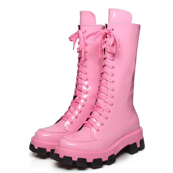 Stiefel „Candy Combat Pink“