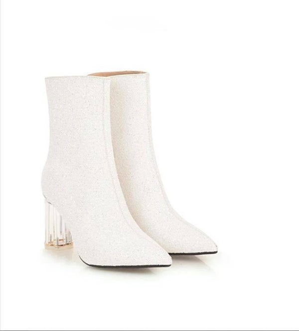 Stiefelette „White Crystal“