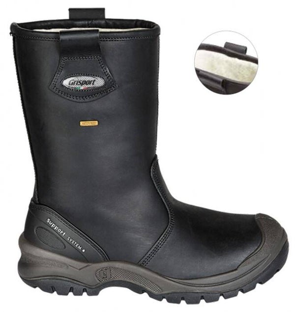 Laars Grisport + kruipneus & bontvoering | Zwart