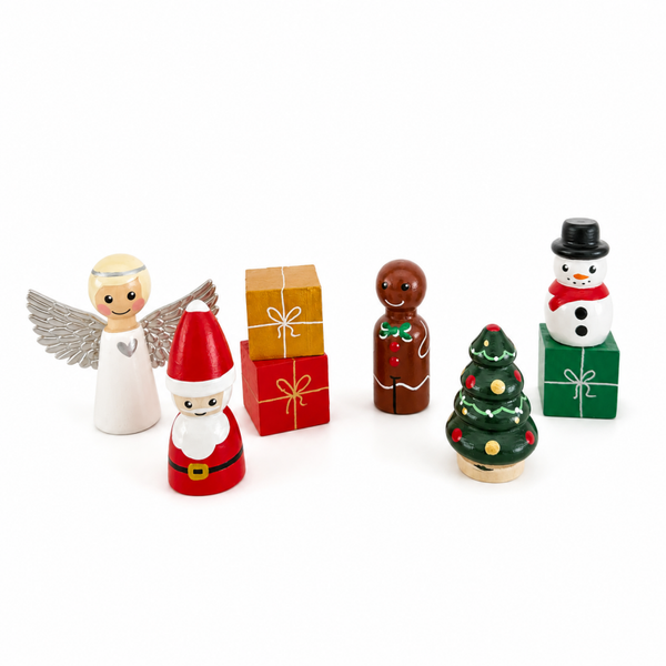 Kerst pegdolls set