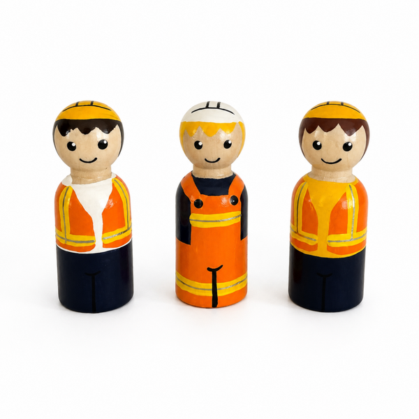 Set van 3 Bouwvakkers