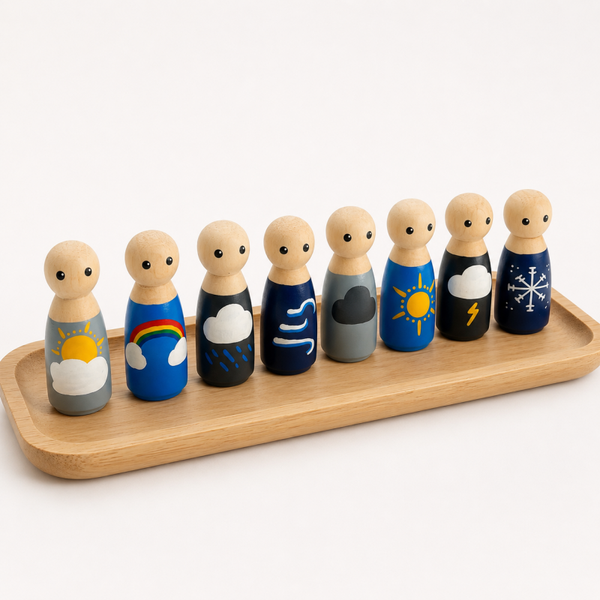 Weer pegdolls set van 8 stuks