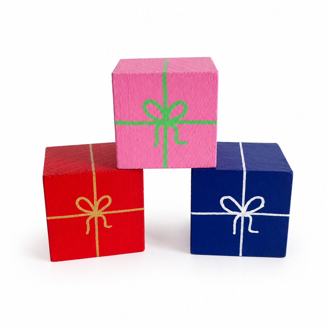 Houten speel cadeautjes - set van 3