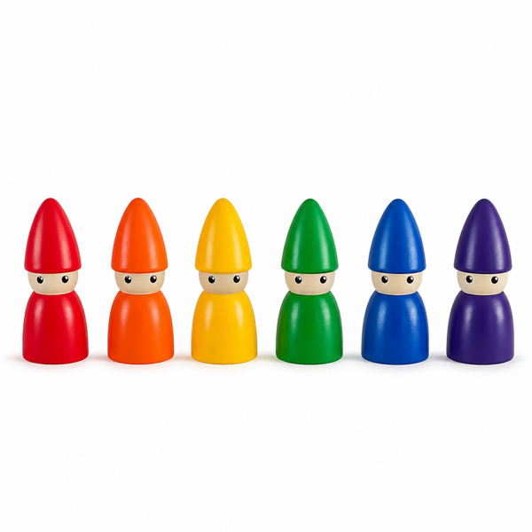 Regenboog kabouters set van 6