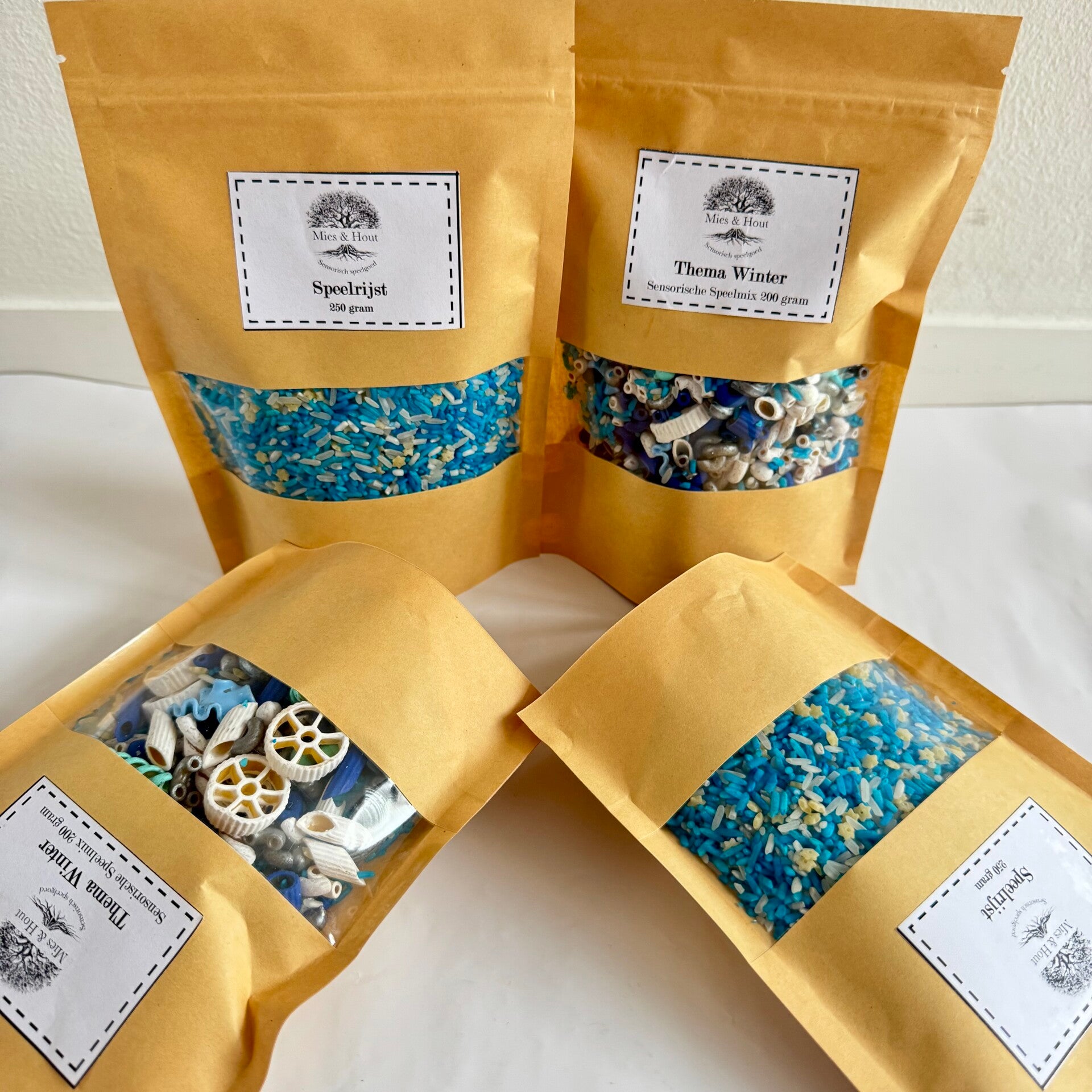 Sensorische speelmix en speelrijst Winter 900 gram