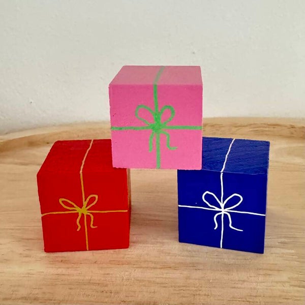 Houten speel cadeautjes - set van 3