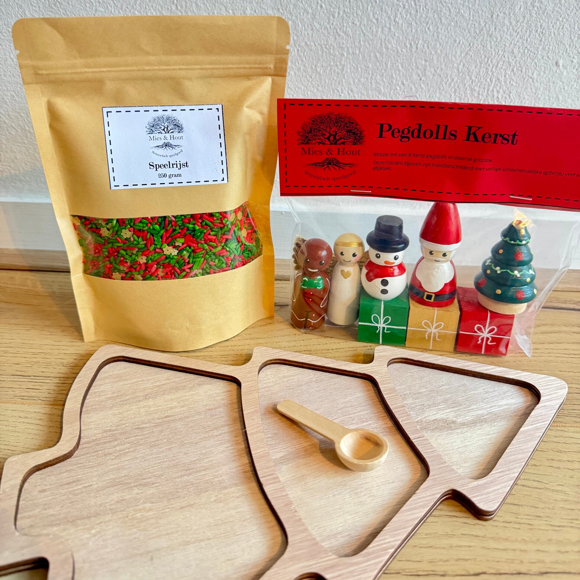 Sensorisch kerstcadeau set met vulvorm