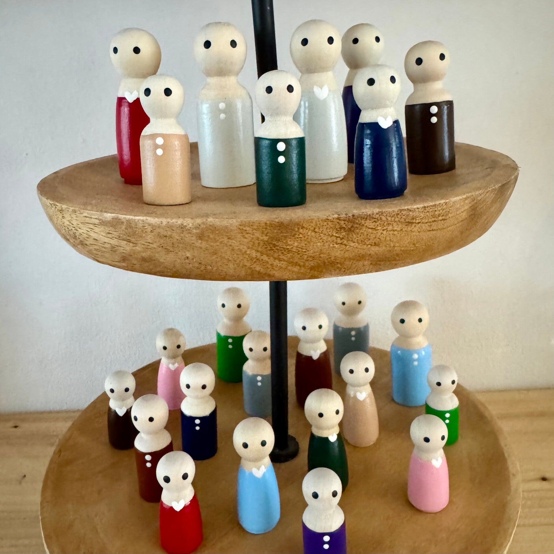 Familie pegdolls set 1 | Mies en Hout
