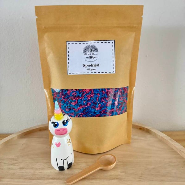 Unicorn pegdoll met speelrijst