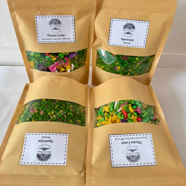 Sensorische speelmix en speelrijst Lente 900 gram