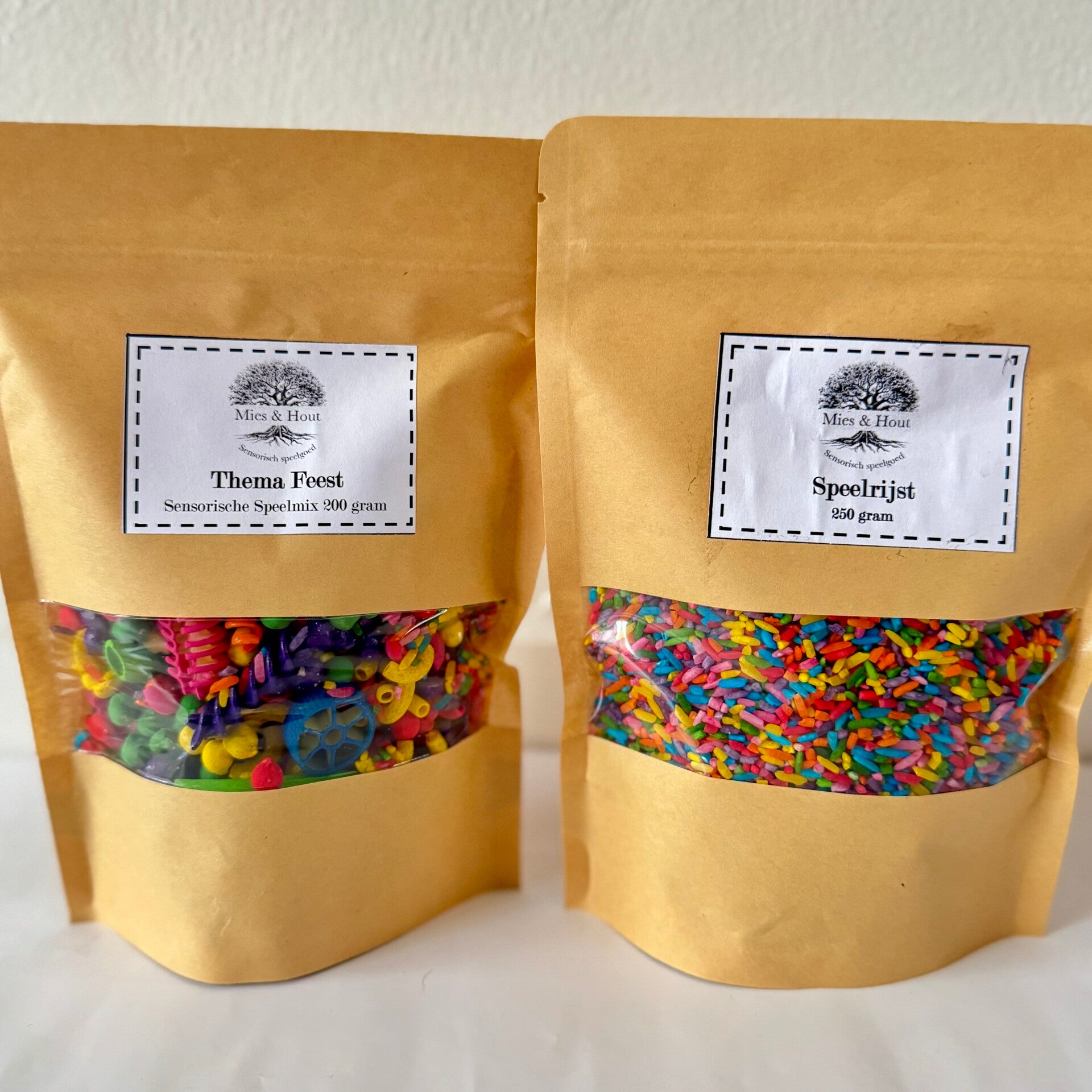 Sensorische speelmix en speelrijst Feest 450 gram