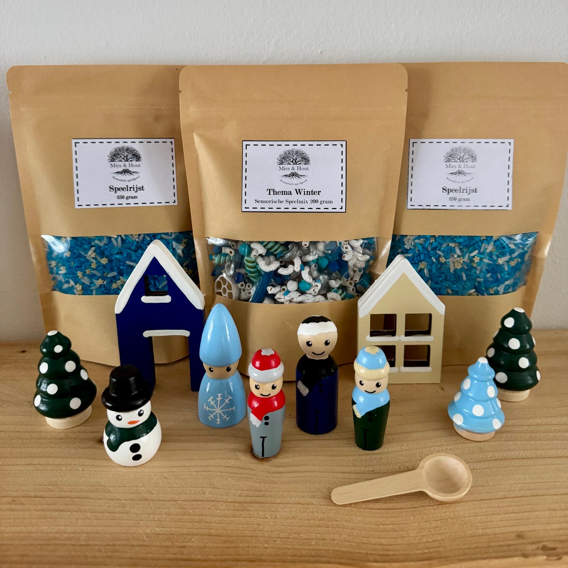 Sensorische speelset Winterdorp