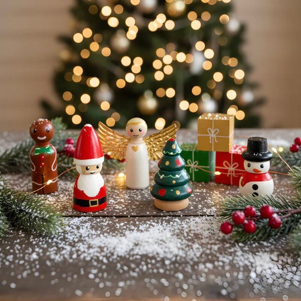 Kerst pegdolls set