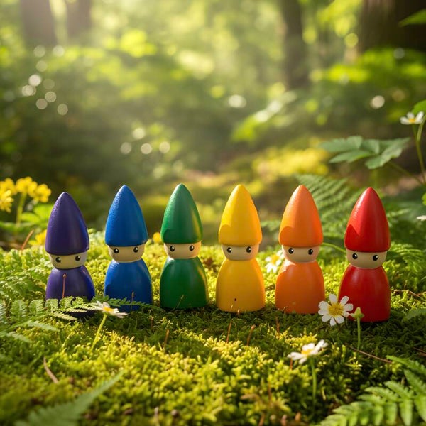 Regenboog kabouters set van 6