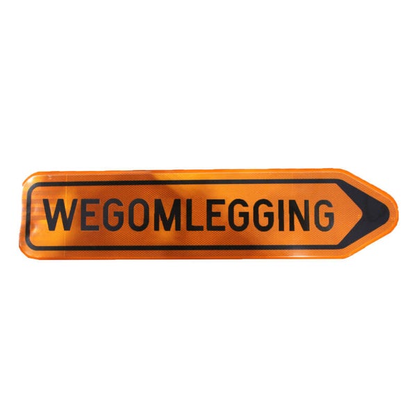 F41 Rechts Verkeersbord PIJL WEGOMLEGGIN
