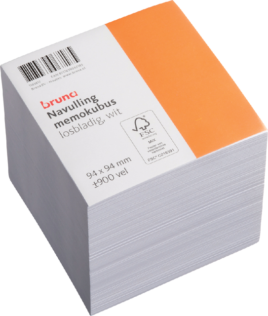 Memoblaadjes Bruna losbladig wit 800vel