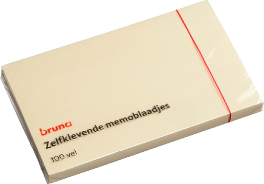 Memoblok Bruna 125x75mm geel