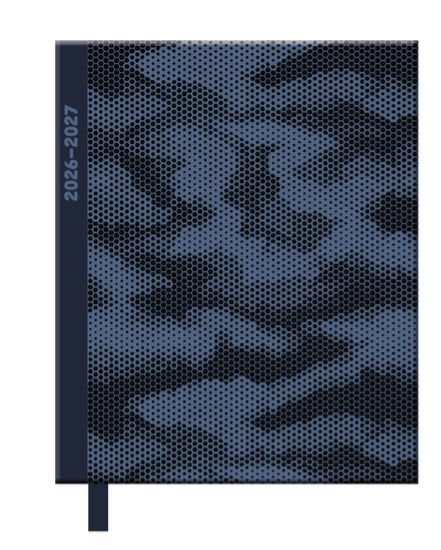Schoolagenda 2026-2027 Studie Camo blauw