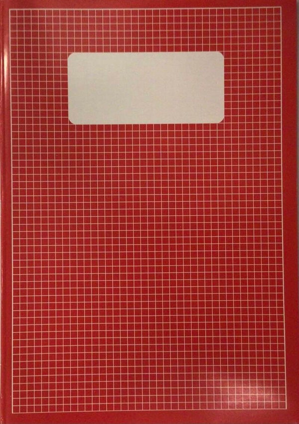 Schrift A4 lijn rood
