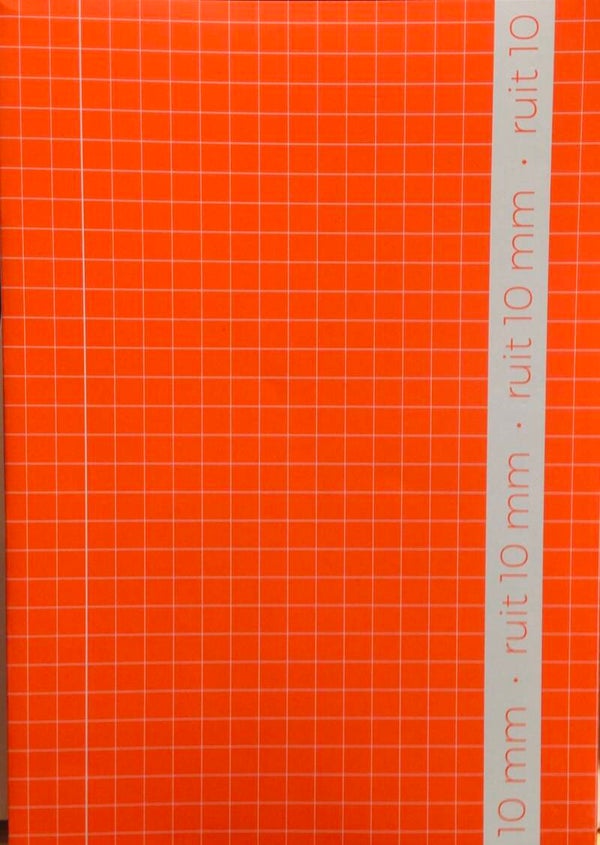 Schrift A4 ruit 10mm fluo oranje