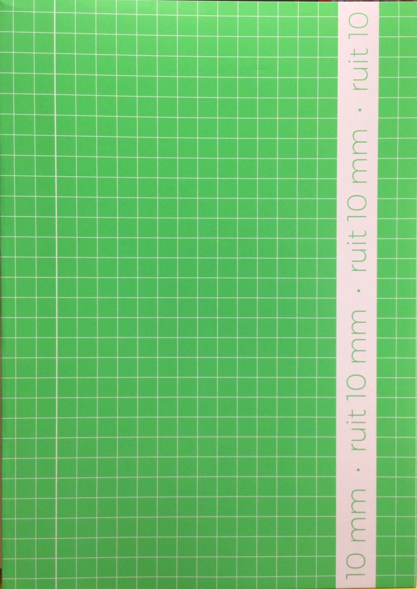 Schrift A4 ruit 10mm fluo groen