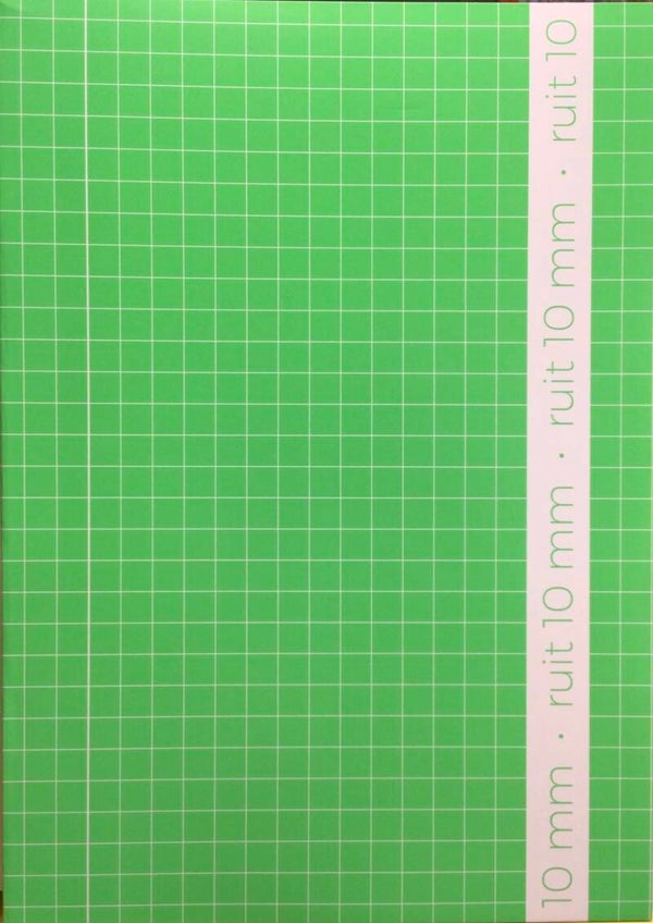 Schrift A4 ruit 10mm fluo groen