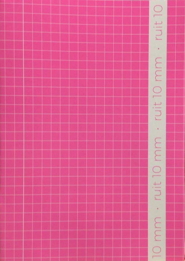 Schrift A4 ruit 10mm fluo roze