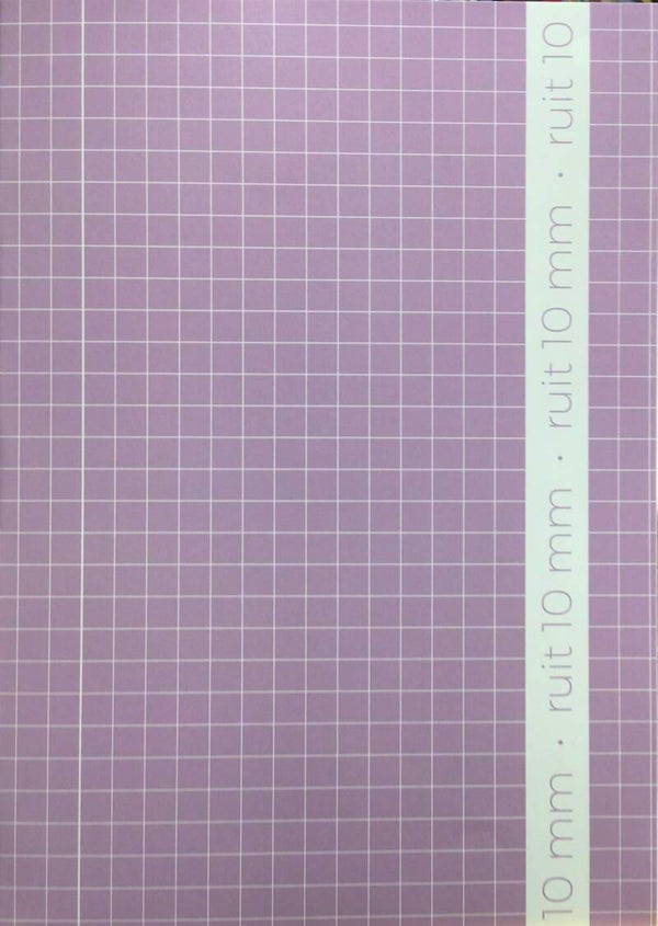 Schrift A4 ruit 10mm pastel lila