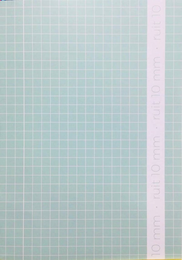 Schrift A4 ruit 10mm pastel groen