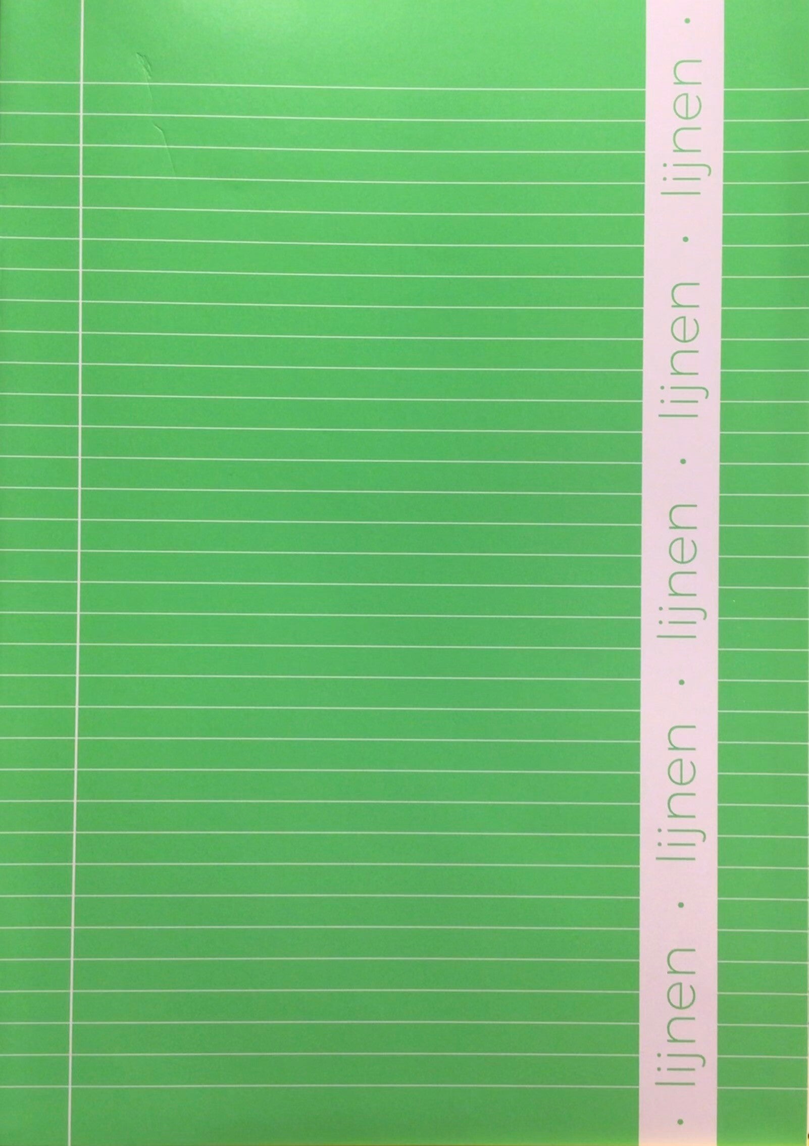 Schrift A4 lijn fluo groen