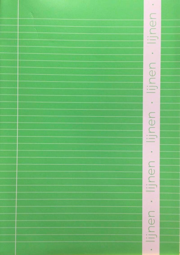 Schrift A4 lijn fluo groen