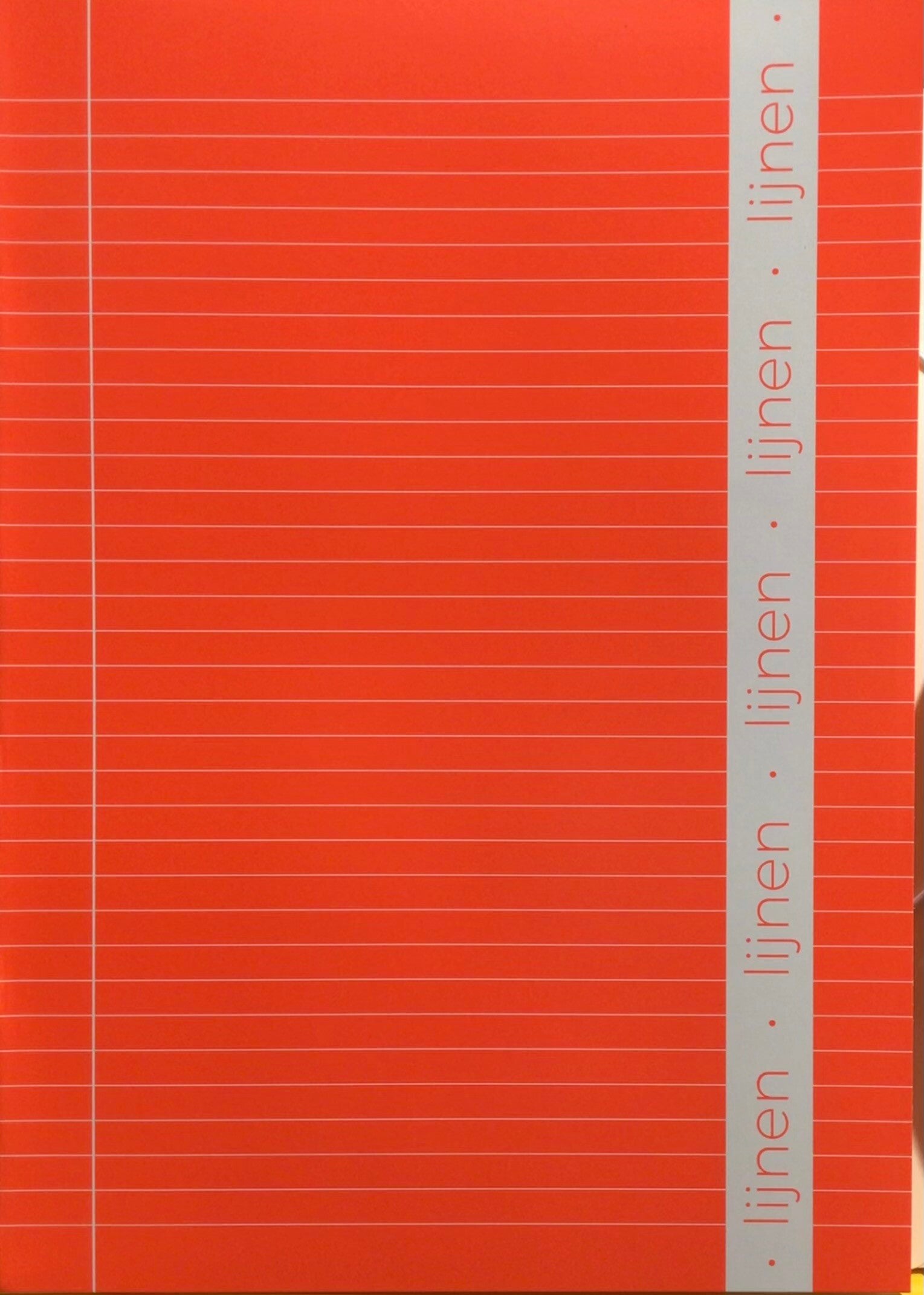 Schrift A4 lijn fluo oranje