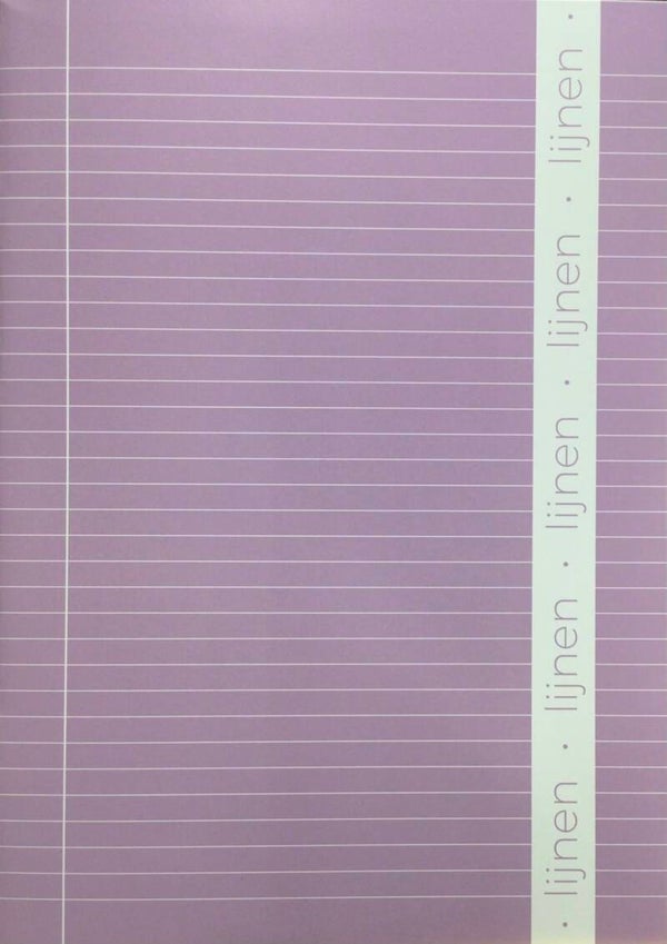 Schrift A4 lijn pastel lila