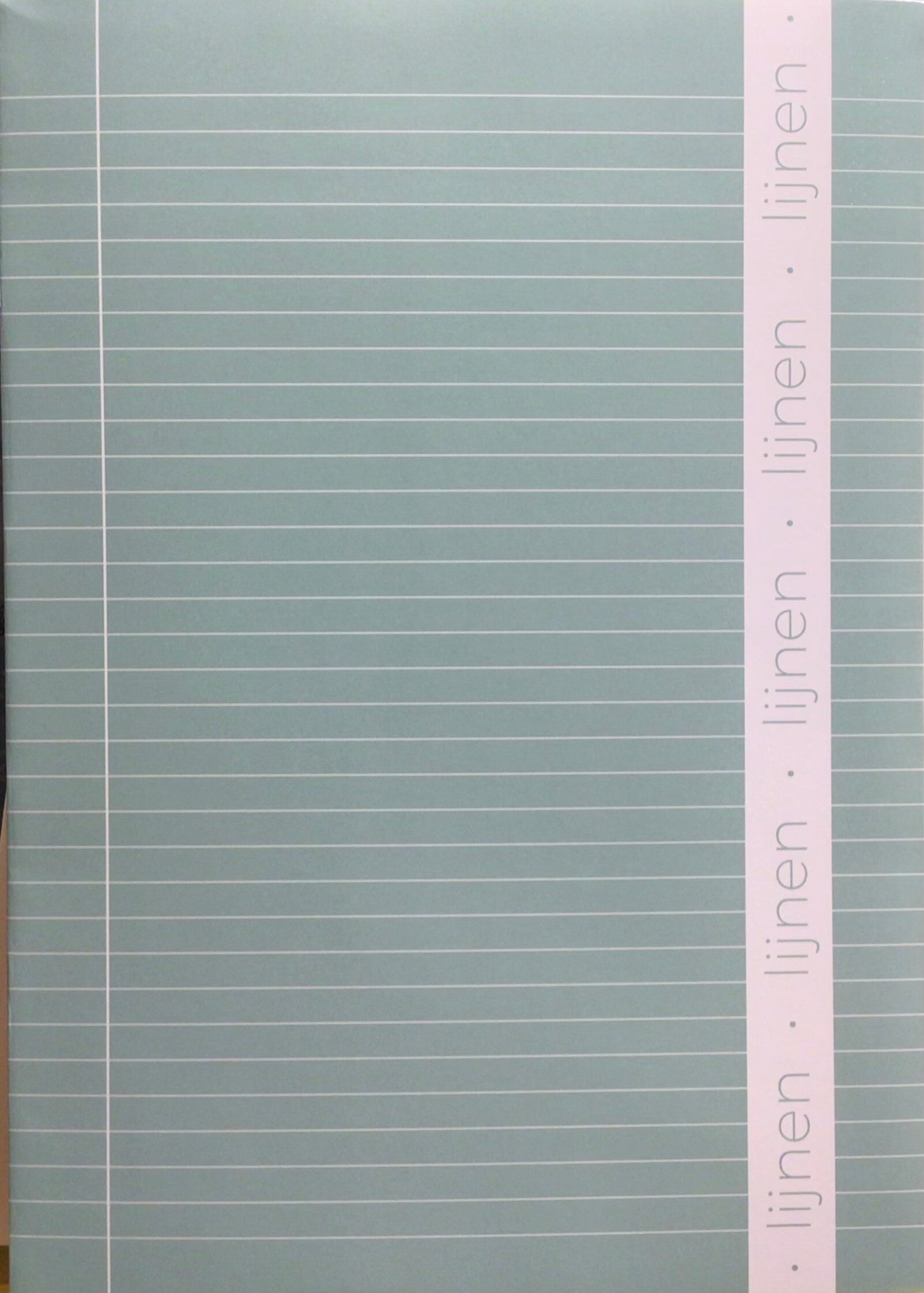 Schrift A4 lijn pastel groen
