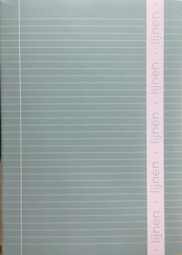 Schrift A4 lijn pastel groen