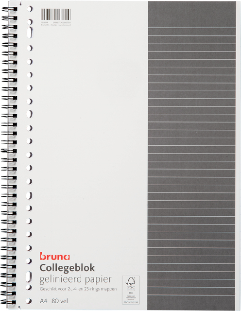 Collegeblok A4 lijn 23-rings