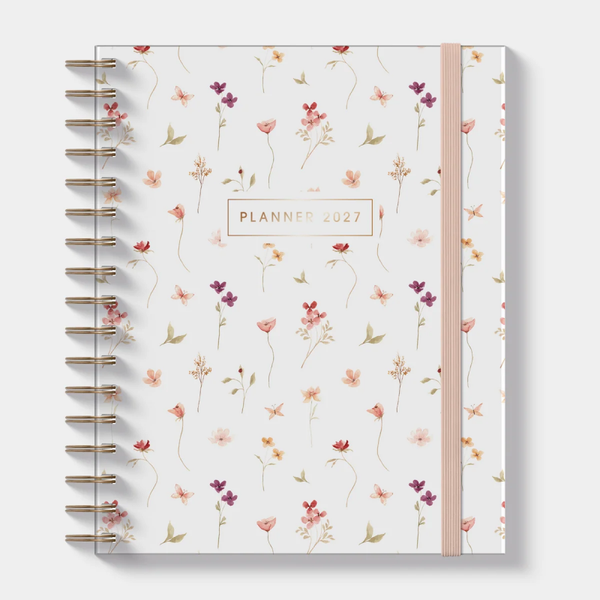 7/2 Weekplanner 2027 Hobbit A5+ Aquarel bloemetjes