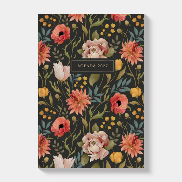 7/2 Basic agenda 2027 Hobbit A5 Vintage bloemen