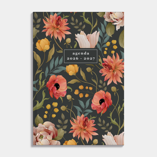 Schoolagenda 2026-2027 Hobbit A5 Vintage bloemen