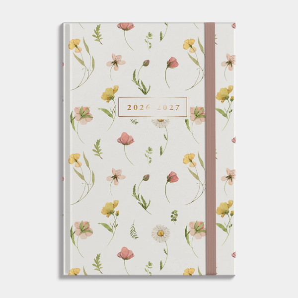 Schoolagenda 2026-2027 Hobbit A5 Aquarel wilde bloemetjes