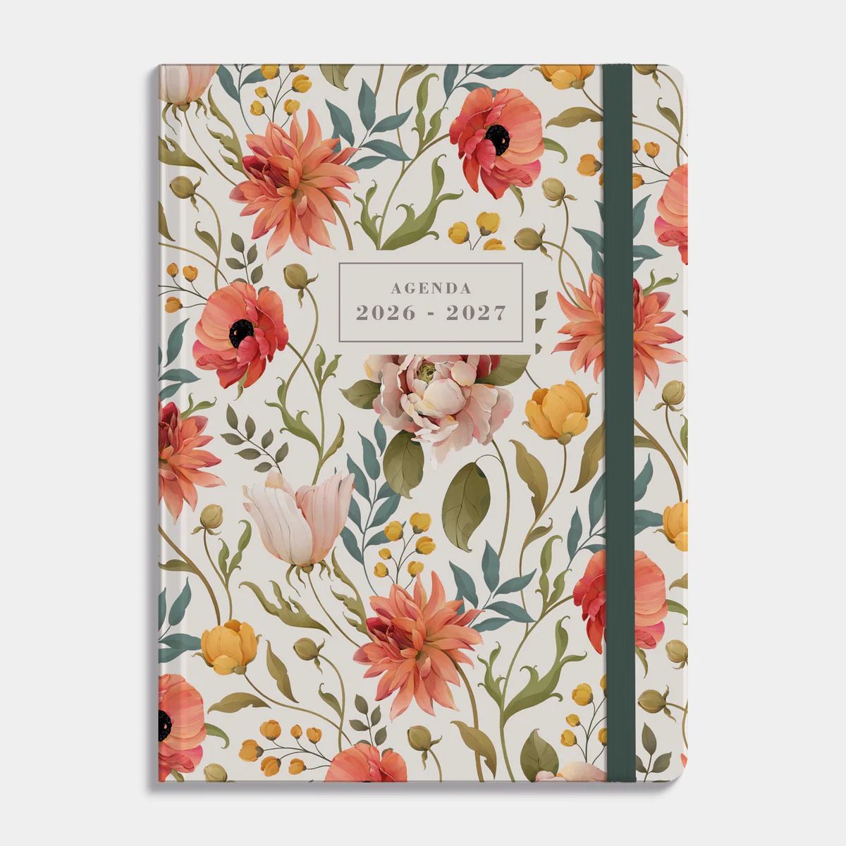 Pocket schoolagenda 2026-2027 Hobbit A6 vintage bloemen