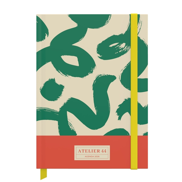 Agenda 2026 Bruna A6 Atelier44 Green Strokes