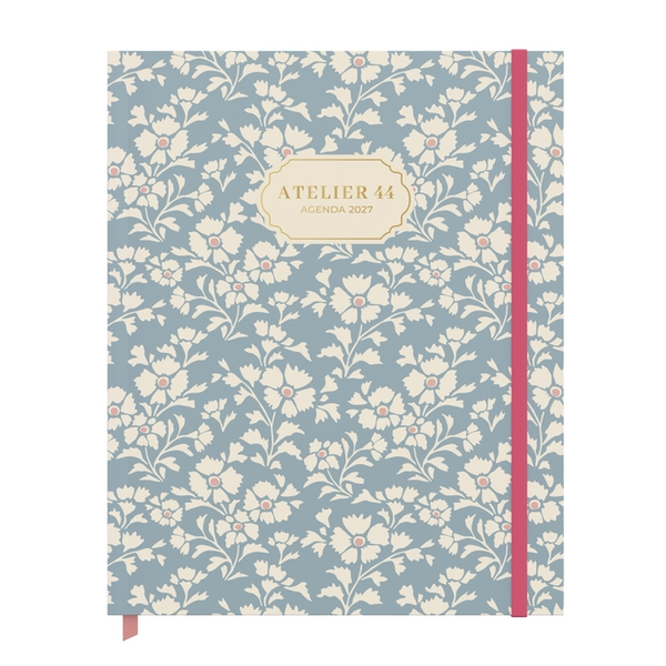 7/2 Agenda 2027 Atelier44 A4 Flowers blue