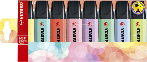 Markeerstiften STABILO Boss 8 pastel