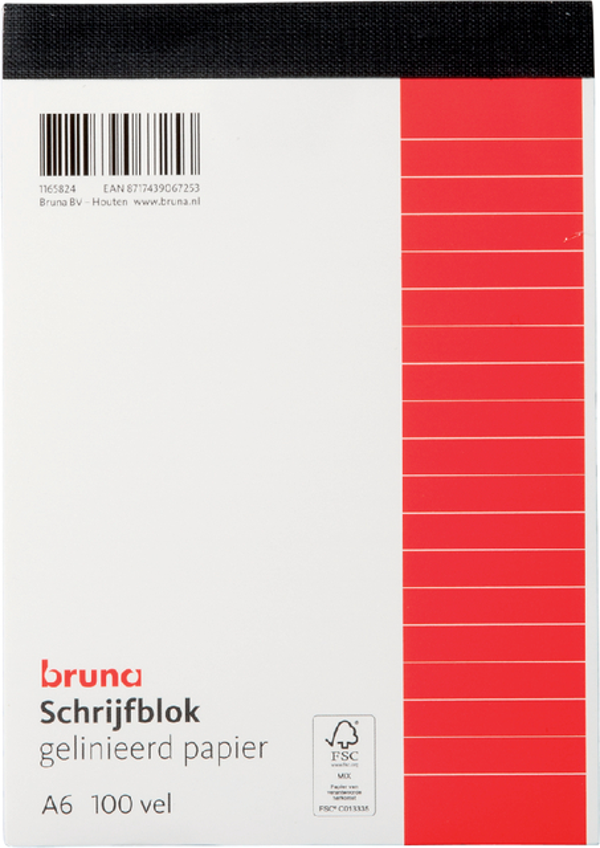 Schrijfblok A6 lijn