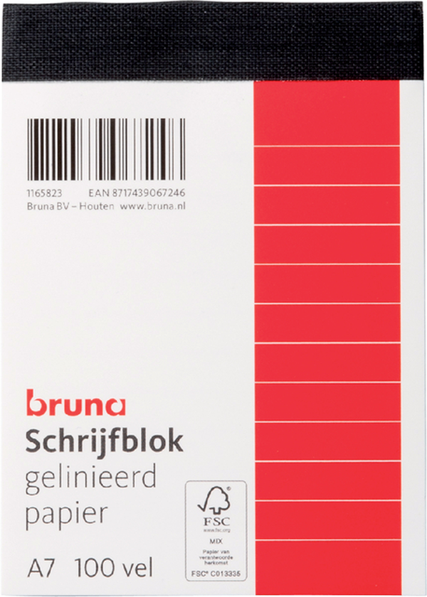 Schrijfblok A7 lijn