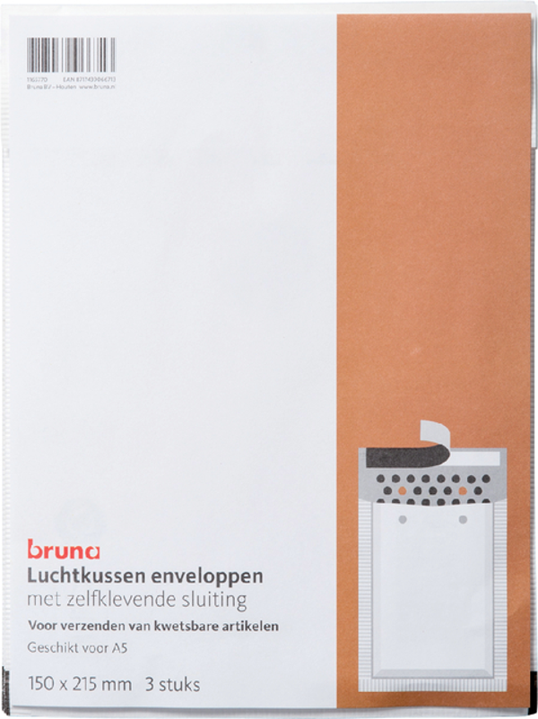 Enveloppen luchtkussen 150x215mm wit 3 stuks