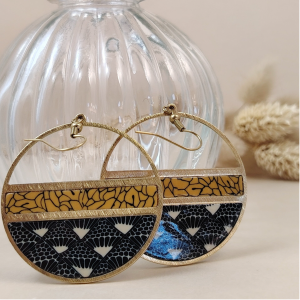 Boucles d'oreilles • Bi-motif •