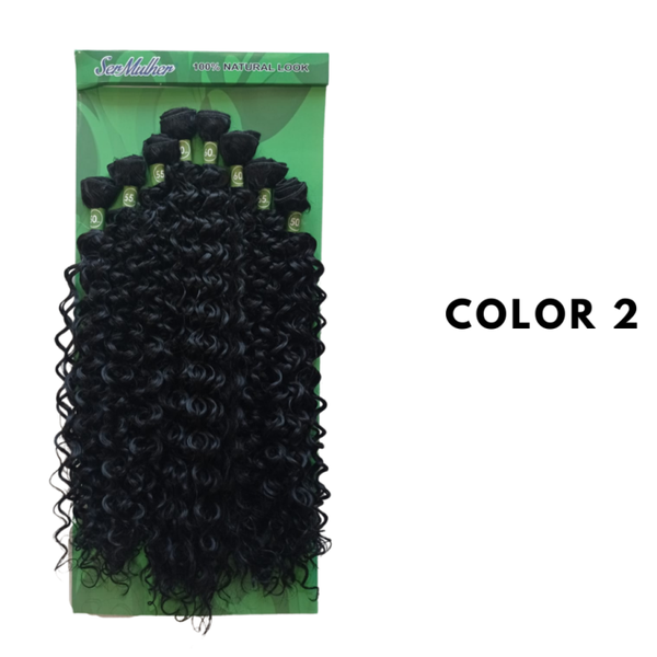 Maui 300G – Fibra de alta temperatura – Tissagem – Cabelo Cacheado Comprido